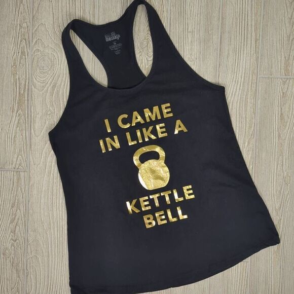 Instant Message Women’s 2X Plus I Came in Like a Kettle Bell Athletic Top Shirt - Picture 3 of 6